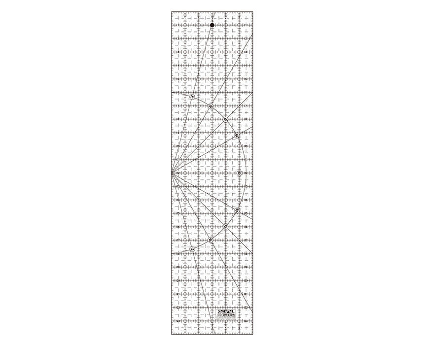 Regla de acrílico esmerilado de 6 x 24 pulgadas - "OLFA QR-6X24"