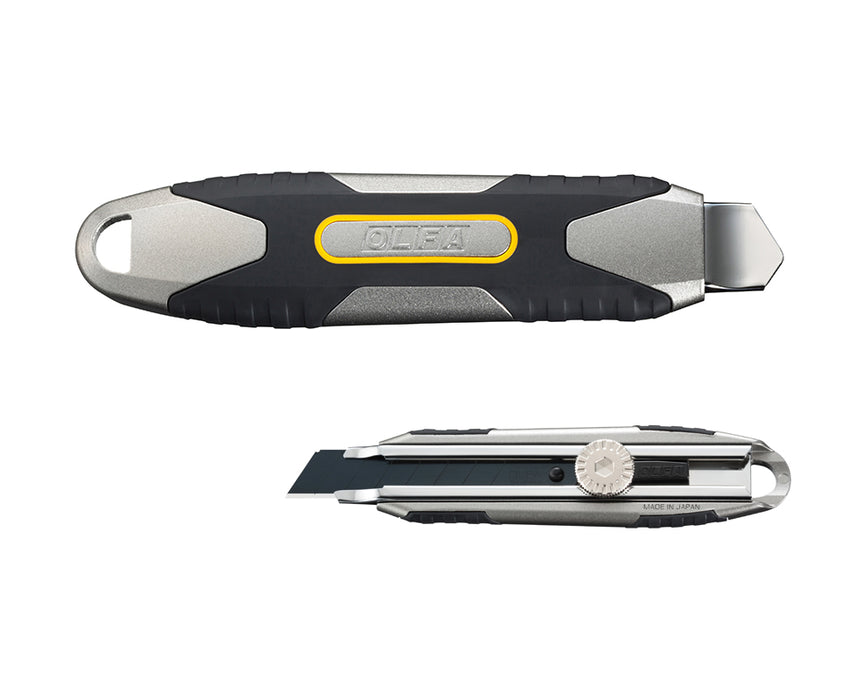 Faca utilitária OLFA MXP 18 mm com cabo sólido cromado para serviço pesado